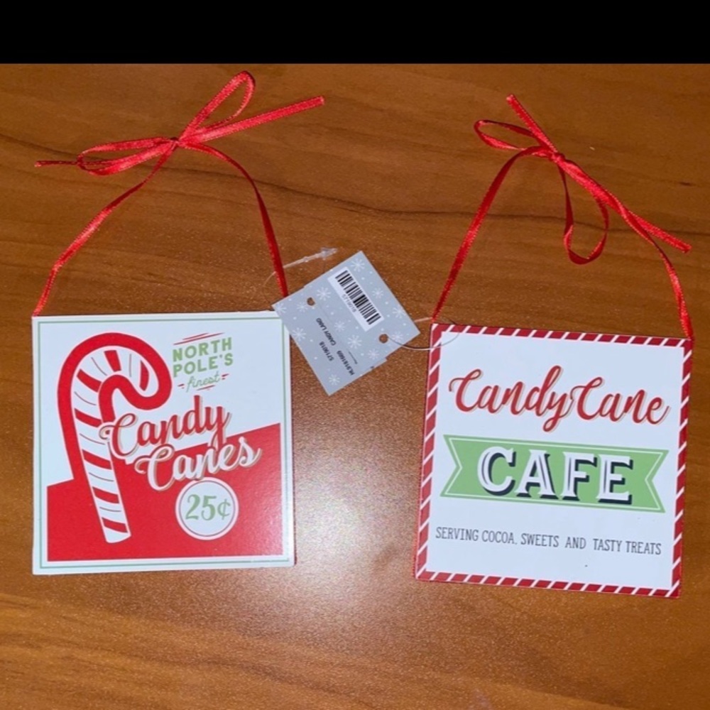 Candy Cane sign ornament bundle